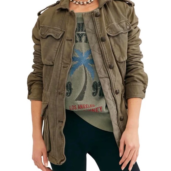 FREE PEOPLE NOT YOUR BROTHERS SURPLUS JACKET Size S - Picture 2 of 16